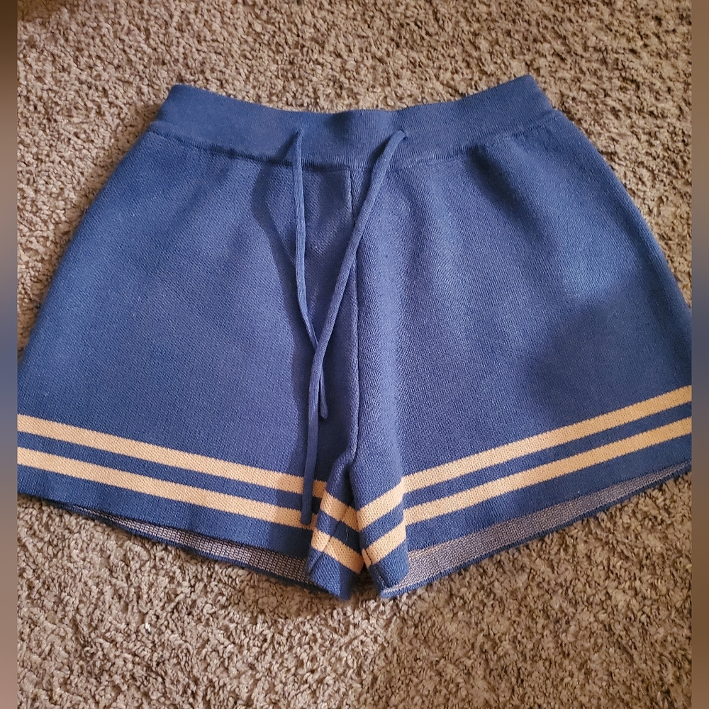 Anthropolgie Saturday Sunday Blue Sweater Shorts
